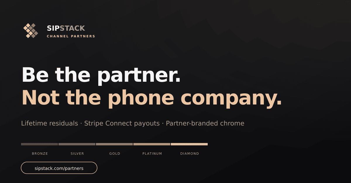 SIPSTACK Channel Partners LinkedIn card