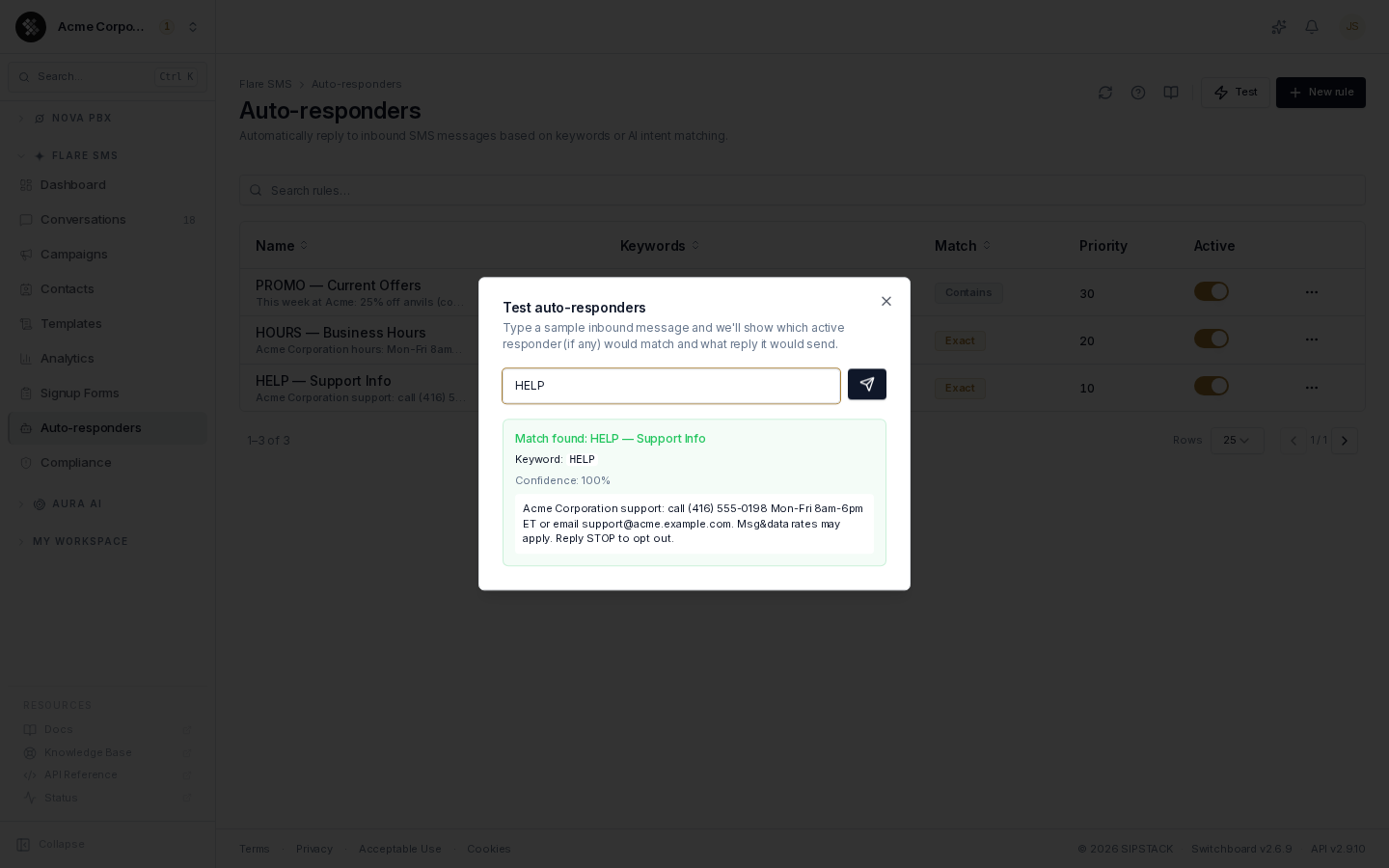 Test auto-responders