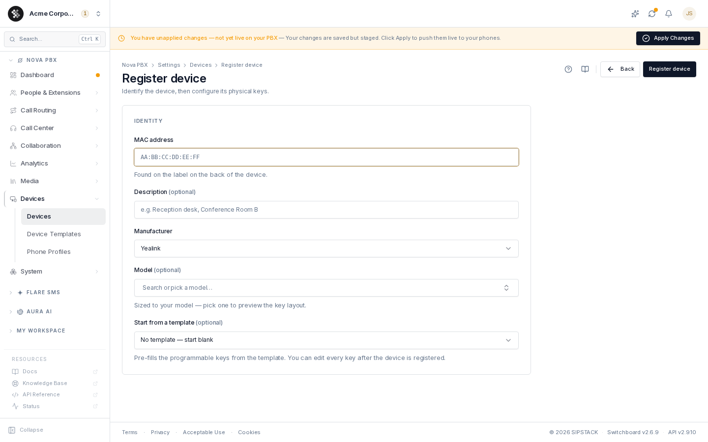Register device